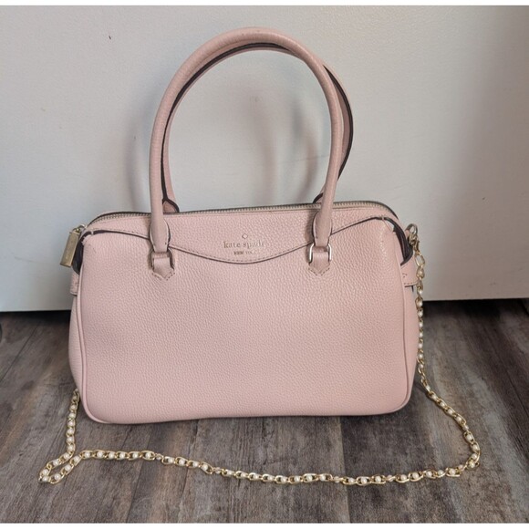Kate Spade Mimi Satchel in Light Pink Crossbody Bag 8"h x 5.6"w x 12.4" - Picture 1 of 8